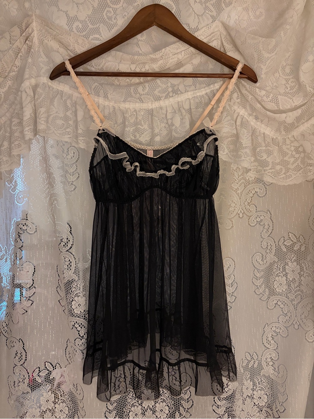 Victoria's Secret Black Sheer Babydoll